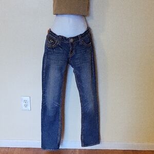 True Religion Women's Straight Leg Blue Jeans